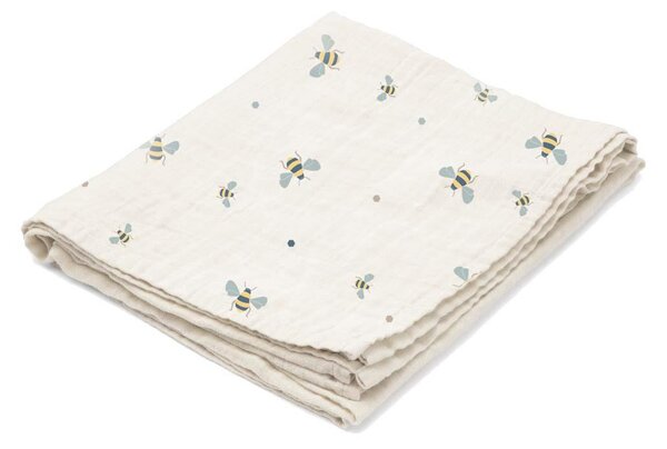 Kocyk pieluszka muślinowa Swaddle Honeybee 100x100