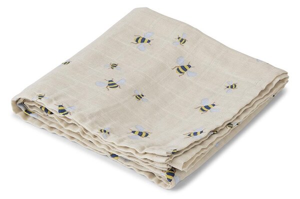 Kocyk muślinowy Swaddle Honeybee 100x100 cm