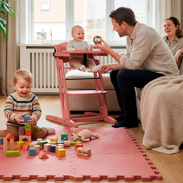 BabyDan - krzesełko do karmienia DanChair + tacka DanTray ZESTAW, rose tan