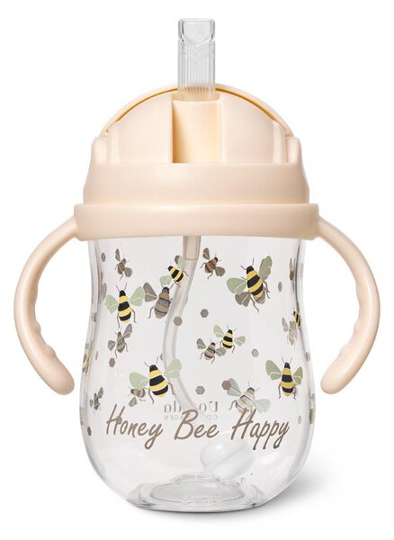 Kubek do picia ze słomką Tritan 300 ml Honeybee 6m