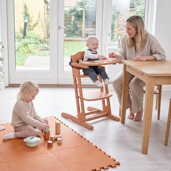 BabyDan - krzesełko do karmienia DanChair + tacka DanTray ZESTAW, mocca mousse