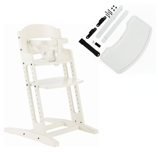 BabyDan - krzesełko do karmienia DanChair + tacka DanTray ZESTAW, biały