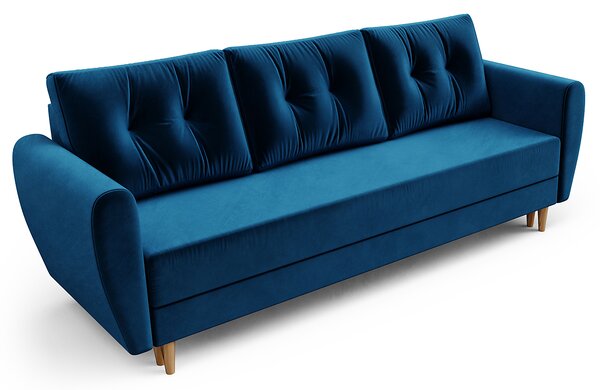 Granatowa sofa rozkładana - Castello 3X