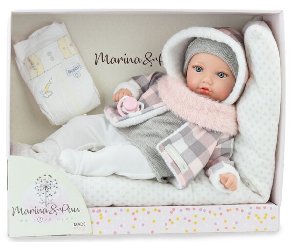 Lalka hiszpańska Noa Reborn z poduszką Marina & Pau 3171