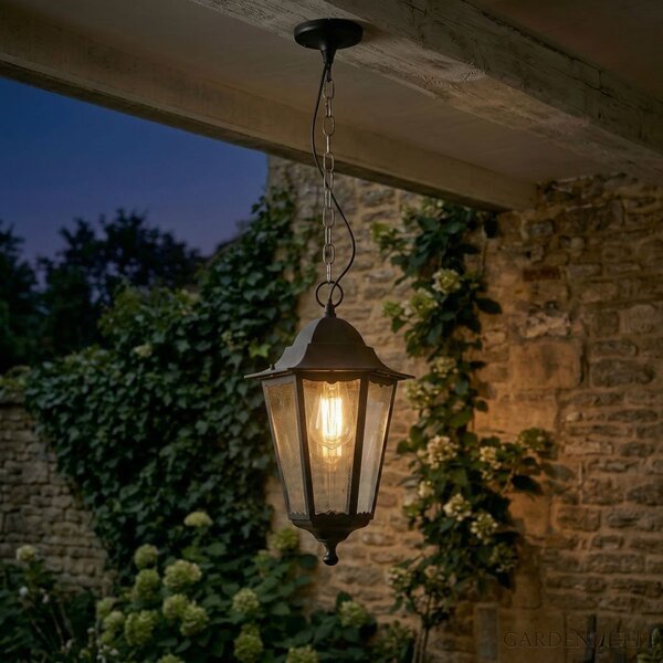 Klasyczna lampa wisząca zewnętrzna czarna IP44 - Havana Up