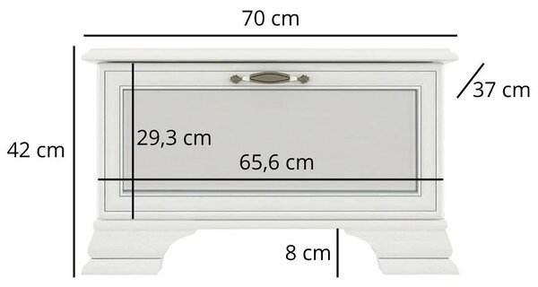 Niska szafka na buty fineline crema C0-G48