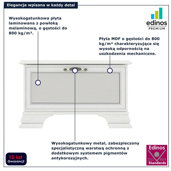 Niska szafka na buty fineline crema C0-G48