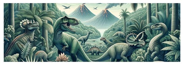Obraz dziki świat dinozaurów