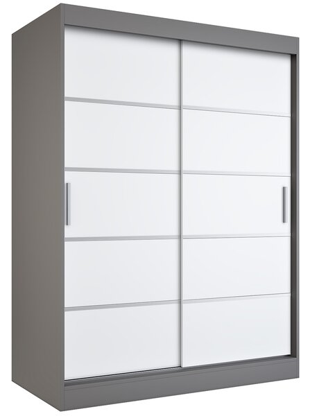 Szafa przesuwna antracyt + biały 150 cm R4-F52