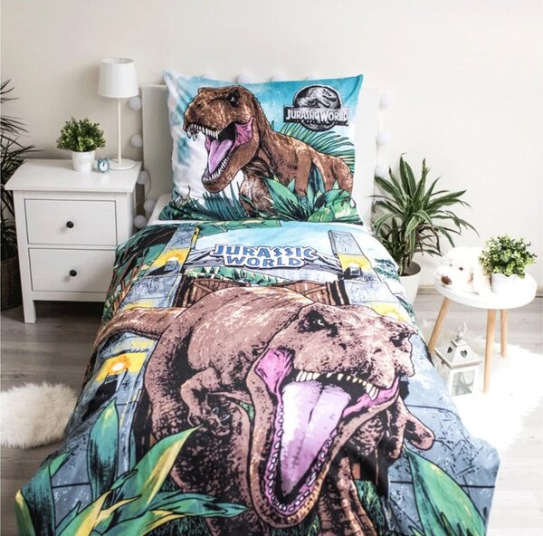 Świecąca bawełniana pościel JURASSIC WORLD ROAR kolorowa Rozmiar pościeli: 70 x 90 cm | 140 x 200 cm