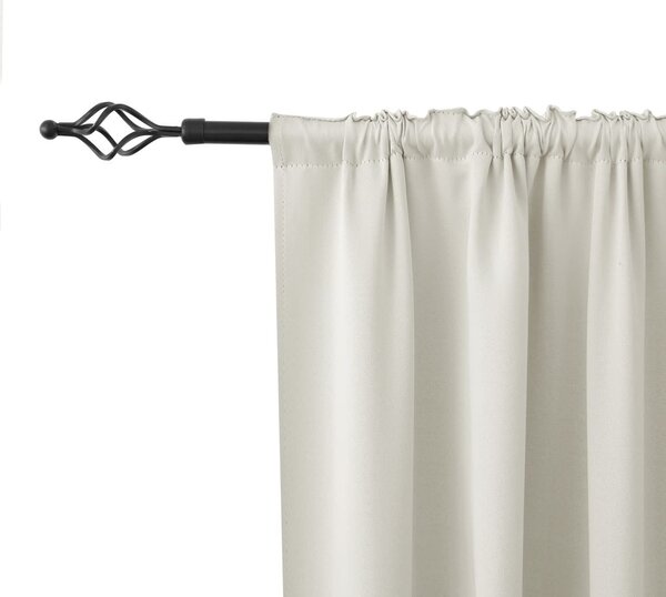 Biało-kremowa zasłona OXFORD 140x250 cm Zawieszanie: Taśma z wiązaniami