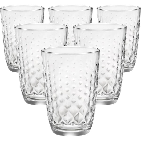 Bormioli Rocco 6-częściowy zestaw szklanek Glit, 380 ml, 380 ml