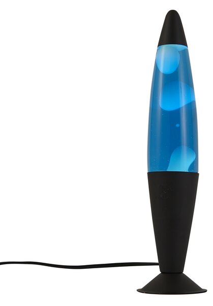 Lampa lawa niebieska z białym woskiem z diodą LED - Molten Lava