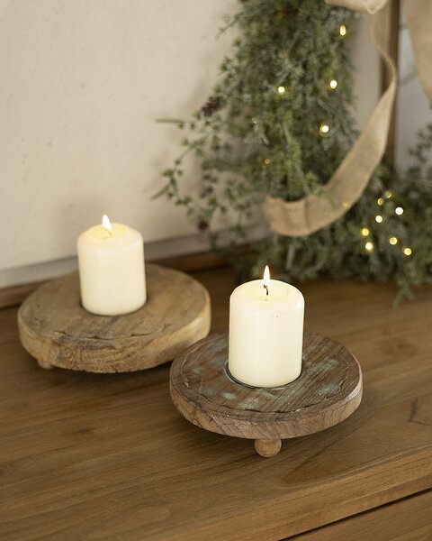 Podstawka na świecę Rustic Flame 15 cm