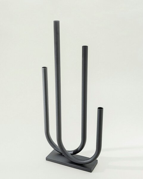 Świecznik metalowy Sculptura 30x9x69 cm
