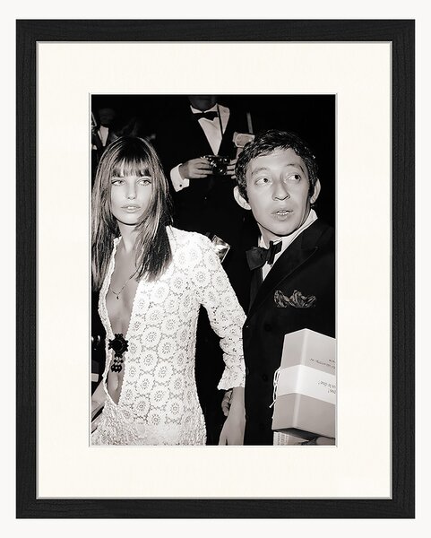Oprawiony druk cyfrowy Serge Gainsbourg & Jane Birkin
