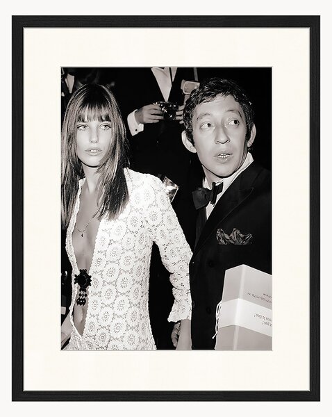 Oprawiony druk cyfrowy Serge Gainsbourg & Jane Birkin