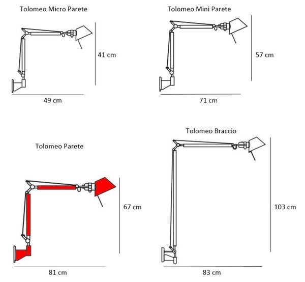 Lampa Ścienna Artemide, biały, gabinet | pracownia, aluminium, design