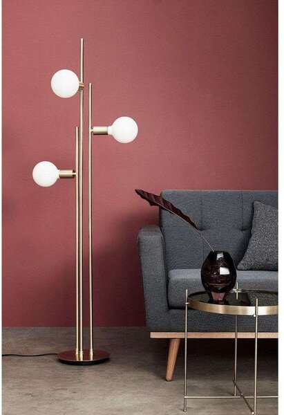 Lampa Podłogowa Hübsch, biały, salon, metal