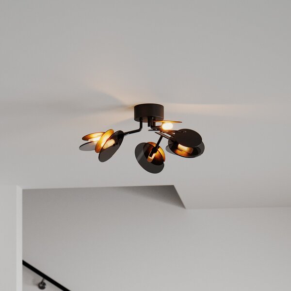 Lampa Sufitowa By Rydéns, Turno, ściemnialny, czarny, salon, metal, design