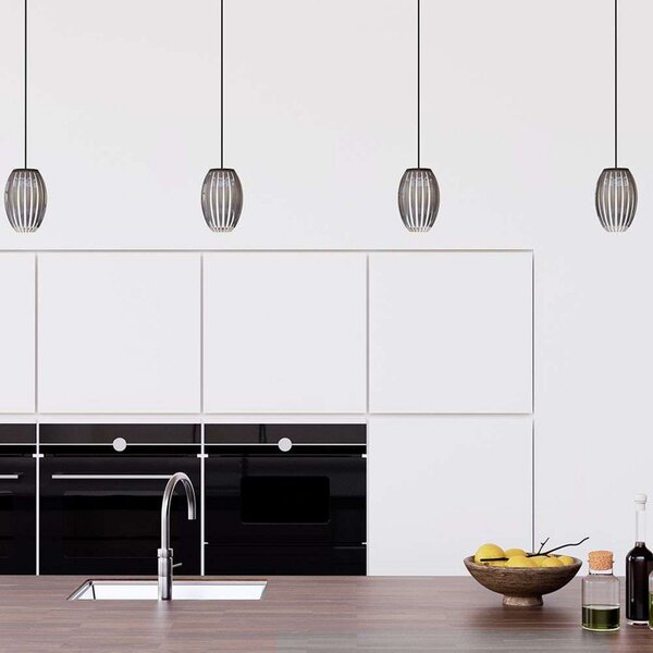 Lampa Wisząca Herstal, czarny, jadalnia, szkło