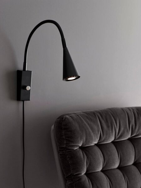 Lampa Ścienna Belid, ściemnialny, biały, sypialnia, metal
