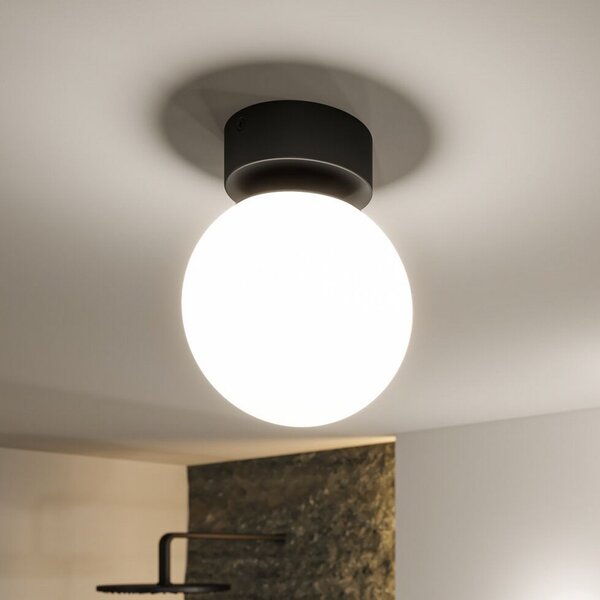 Lampa Sufitowa Paulmann, Gove, czarny, salon, szkło, nowoczesny