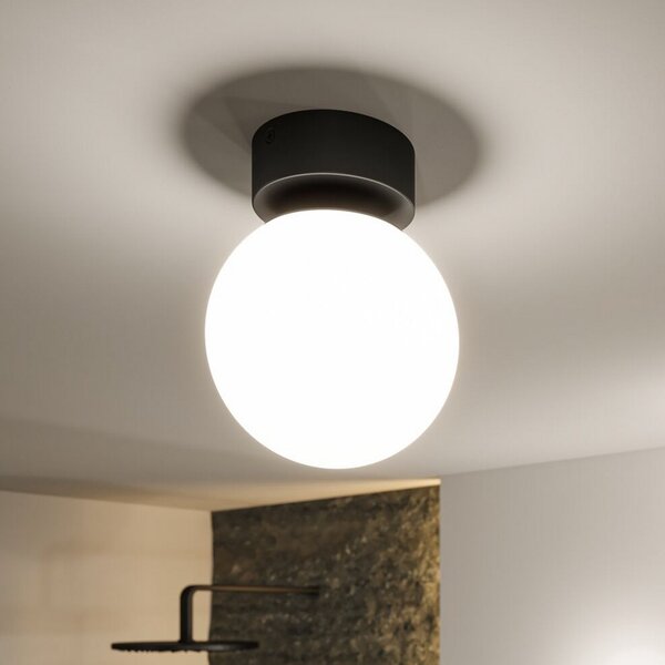Lampa Sufitowa Paulmann, Gove, czarny, salon, szkło, nowoczesny