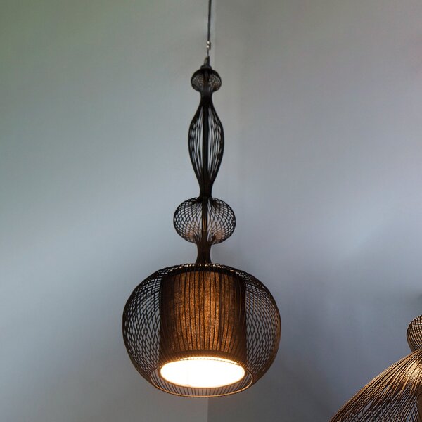 Lampa Wisząca Forestier, Impératrice, ściemnialny, czarny, salon, metal, design