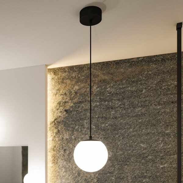 Lampa Wisząca Paulmann, Gove, czarny, salon, szkło, nowoczesny