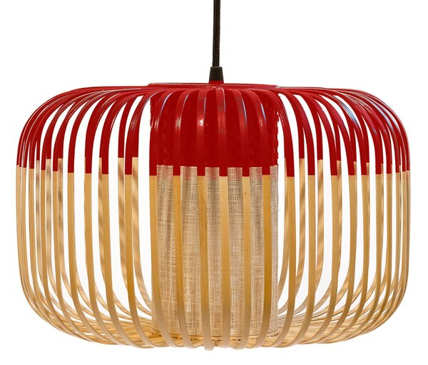 Lampa Wisząca Forestier, Bamboo Light S, ściemnialny, czerwony, salon, bambus, design