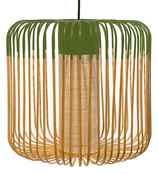 Lampa Wisząca Forestier, Bamboo Light M, ściemnialny, zielony, salon, bambus, design