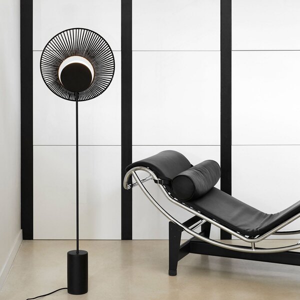 Lampa Podłogowa Forestier, Oyster, czarny, salon, metal, design