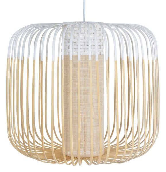 Lampa Wisząca Forestier, Bamboo Light M, ściemnialny, biały, salon, bambus, design
