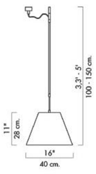 Lampa Wisząca Luceplan, czerwony, jadalnia, aluminium