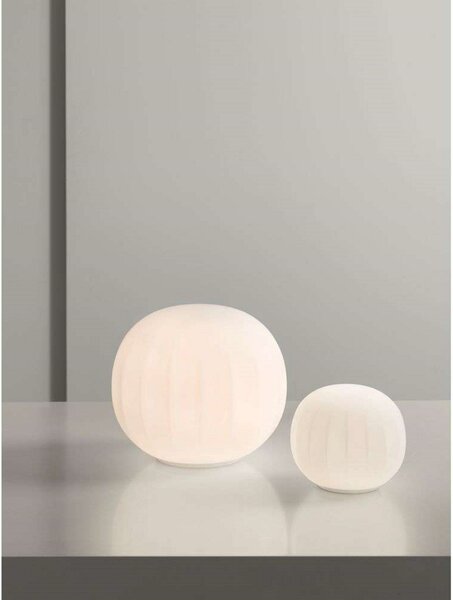 Lampa Stołowa Luceplan, ściemnialny, biały, salon, szkło