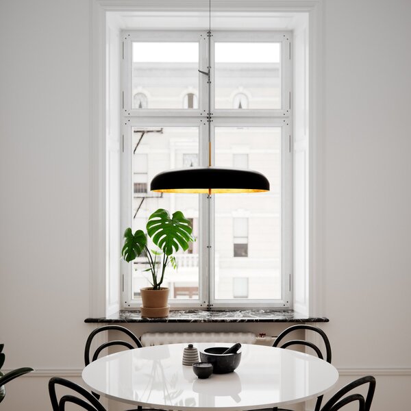 Lampa Wisząca By Rydéns, Shelby, ściemnialny, czarny, salon, metal, skandynawski