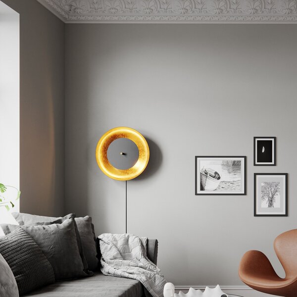 Lampa Ścienna By Rydéns, Shelby, czarny, salon, skandynawski