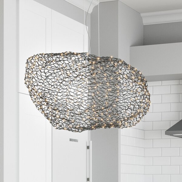 Lampa Wisząca By Rydéns, Hayden, ściemnialny, czarny, salon, metal, design