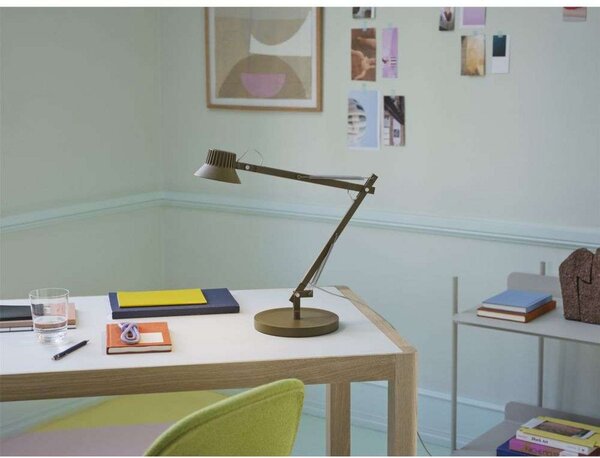 Lampa Stołowa Muuto, brąz rdzawy, gabinet | pracownia, aluminium