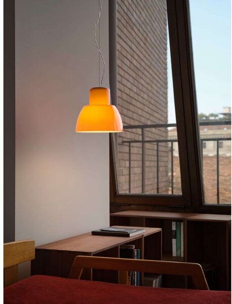 Lampa Wisząca Nemo Lighting, ściemnialny, pomarańczowy, salon, szkło