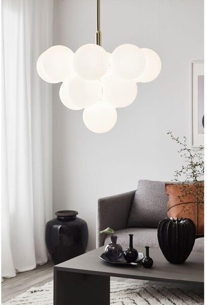 Lampa Wisząca Markslöjd, złoty | mosiężny, salon, szkło