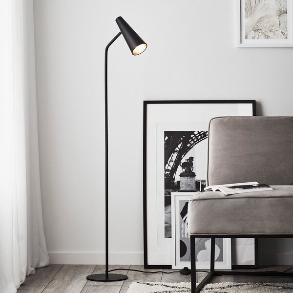 Lampa Podłogowa Markslöjd, Peak, czarny, salon, metal, nowoczesny