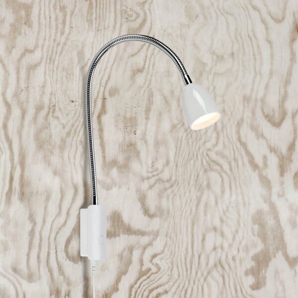 Lampa Ścienna Markslöjd, Tulip, biały, salon, metal, nowoczesny