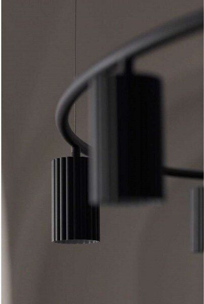 Lampa Wisząca Pholc, czarny, jadalnia, aluminium