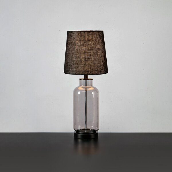 Lampa Stołowa Markslöjd, Costero, czarny, salon, szkło