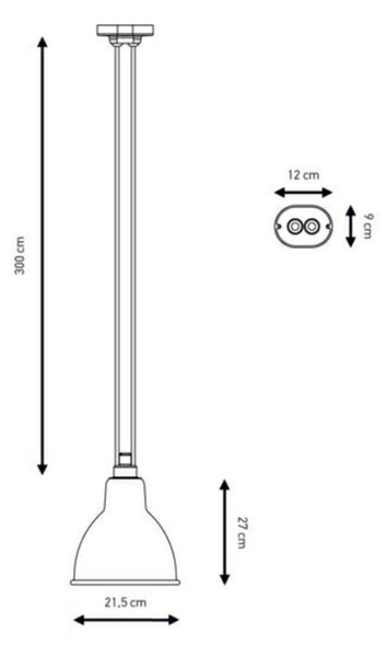 Lampa Wisząca Lampe Gras, czerwony, salon, metal