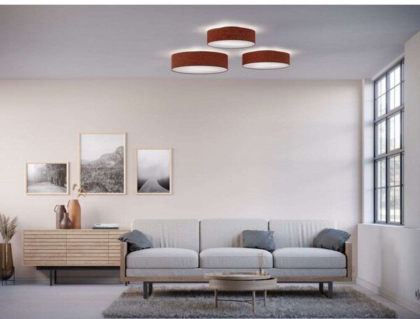 Lampa Sufitowa Belid, ściemnialny, brąz rdzawy, salon, tkanina | tekstylia