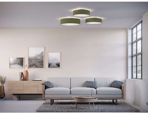 Lampa Sufitowa Belid, ściemnialny, zielony, salon, tkanina | tekstylia
