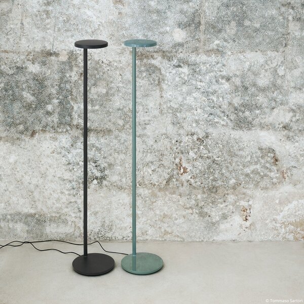 Lampa Podłogowa Flos Architectural, Oblique Floor, ściemnialny, zielony, salon, metal